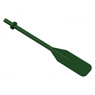 dark green boat oar with bar handle