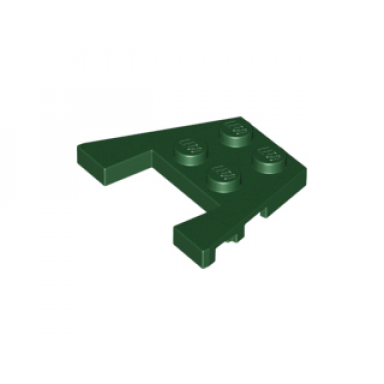 dark green wedge plate 3 x 4 with stud notches