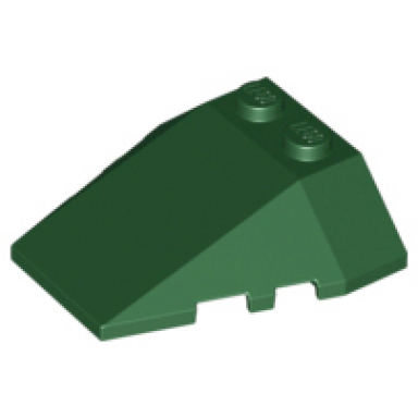 dark green wedge 4 x 4 triple with stud notches