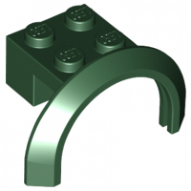 dark green vehicle mudguard 4 x 2 1 2 x 1 2 3 with arch round