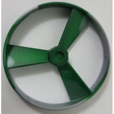 dark green bionicle rhotuka spinner propeller rotor with marbled pearl light gray pattern