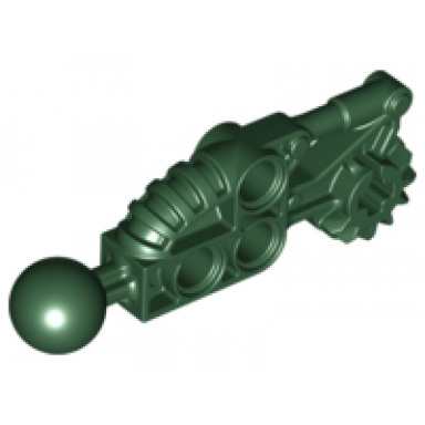 dark green bionicle toa hordika arm lower section with ball joint