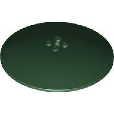 dark green dish 10 x 10 inverted radar - solid studs