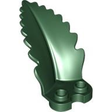 dark green plant plate round 1 x 2 with curved upright leaf