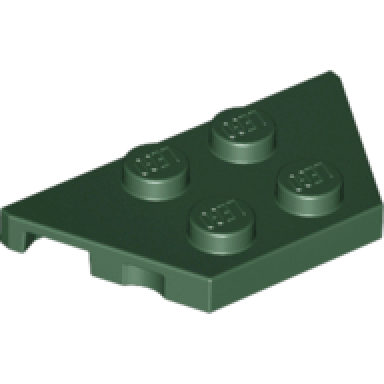 dark green wedge plate 2 x 4