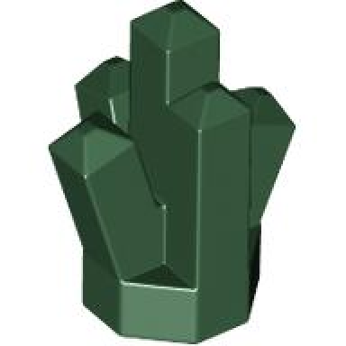 dark green rock 1 x 1 crystal 5 point