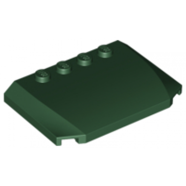 dark green wedge 4 x 6 x 2 3 triple curved