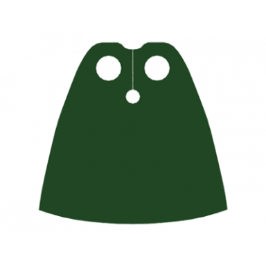 dark green minifigure cape cloth standard - traditional starched fabric - 4.0cm height