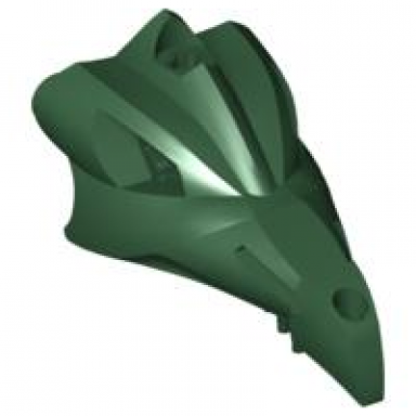 dark green dragon head viking beaked