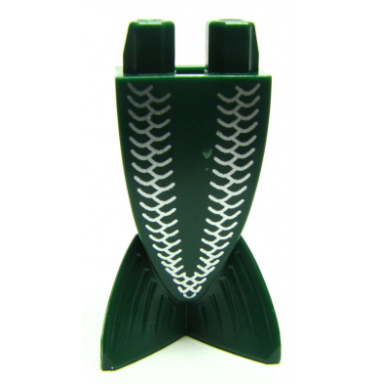 dark green tail mermaid merman straight with silver scales pattern