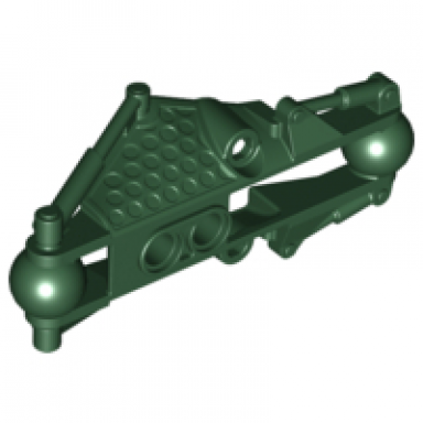 dark green bionicle piraka arm section with 2 ball joint