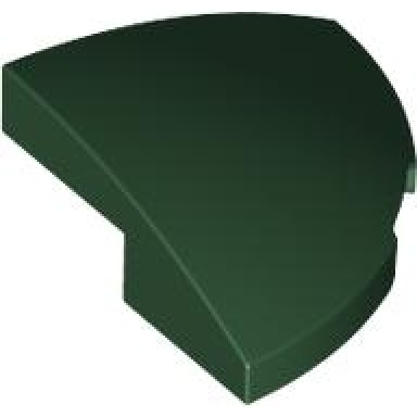 dark green slope curved 2 x 2 corner round