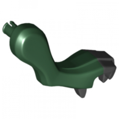 dark green dragon arm with black claws pattern right