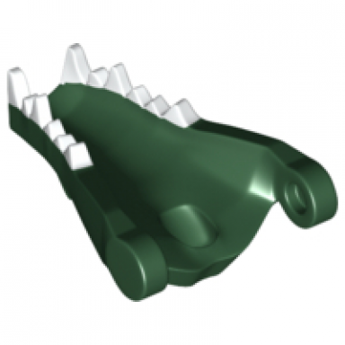 dark green dragon head fantasy era castle jaw lower with white teeth pattern