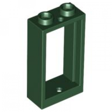 dark green window 1 x 2 x 3 flat front