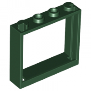 dark green window 1 x 4 x 3 - no shutter tabs