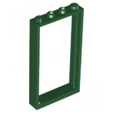 dark green door frame 1 x 4 x 6 with 2 holes on top and bottom