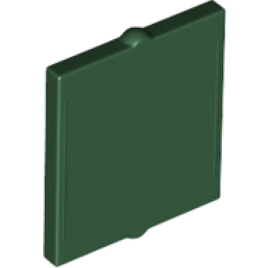 dark green glass for window 1 x 2 x 2 flat front