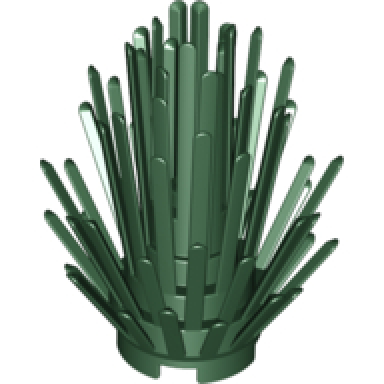dark green plant prickly bush 2 x 2 x 4
