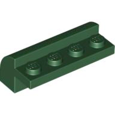 dark green slope curved 2 x 4 x 1 1 3 with 4 recessed studs
