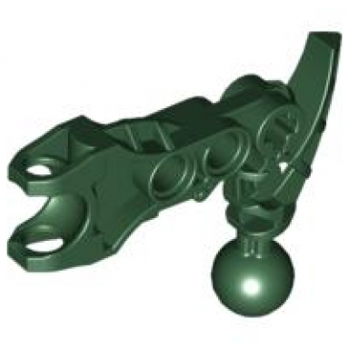 dark green bionicle arm av-matoran with ball joint and ball socket