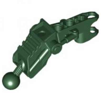dark green bionicle av-matoran leg section with ball joint and ball socket