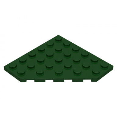 dark green wedge plate 6 x 6 cut corner