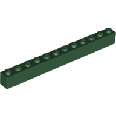 dark green brick 1 x 12