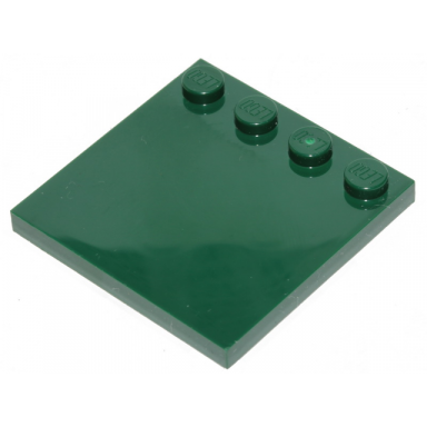 dark green tile modified 4 x 4 with studs on edge