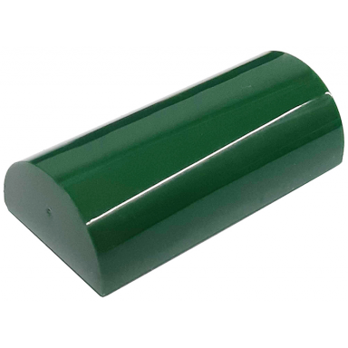 dark green slope curved 2 x 4 double with groove