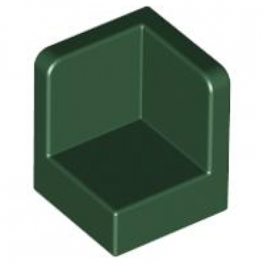 dark green panel 1 x 1 x 1 corner