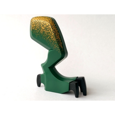 dark green dragon leg fantasy era right with black claws and gold hip pattern