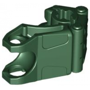 dark green bionicle fist with axle hole - 3 fingers