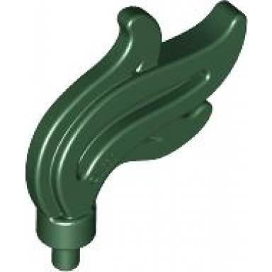 dark green minifigure plume feather triple compact flame water with small pin