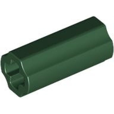dark green technic axle connector 2l smooth with x hole orientation