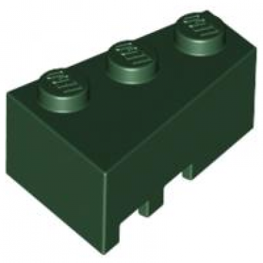dark green wedge 3 x 2 right