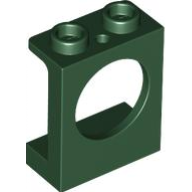 dark green window 1 x 2 x 2 round opening