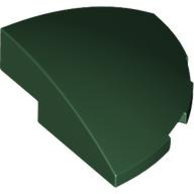 dark green slope curved 3 x 3 corner round