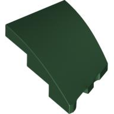 dark green wedge 3 x 2 left no studs