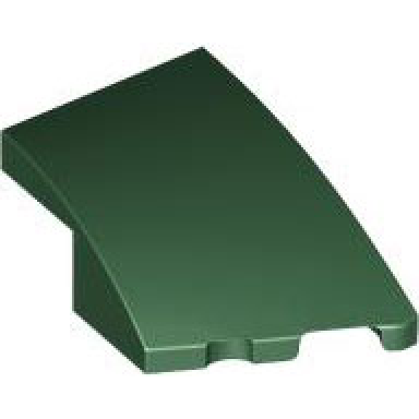 dark green wedge 3 x 2 right no studs
