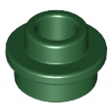 dark green plate round 1 x 1 with open stud