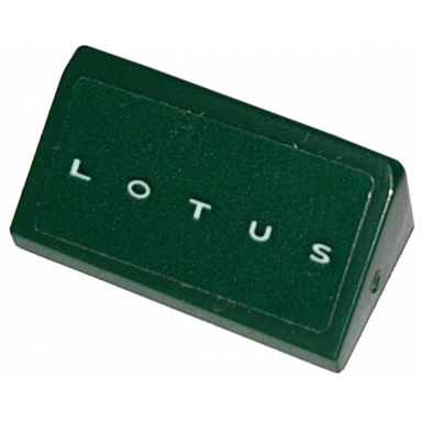 dark green slope 30 1 x 2 x 2 3 with white lotus pattern sticker - set 76907