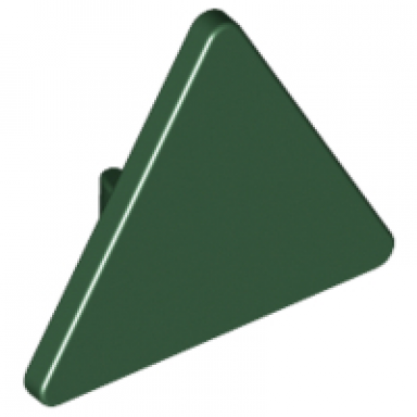 dark green road sign 2 x 2 triangle with clip