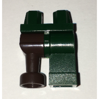 dark green hips and 1 dark green left leg 1 dark brown pirate peg leg
