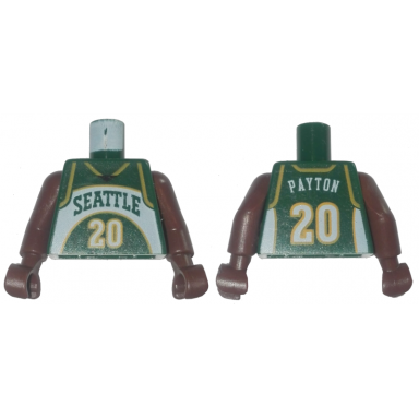 torso nba seattle supersonics 20 payton pattern brown nba arms