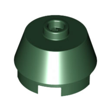 dark green cone 2 x 2 truncated