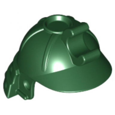 dark green minifigure headgear helmet ninja samurai with clip and long visor