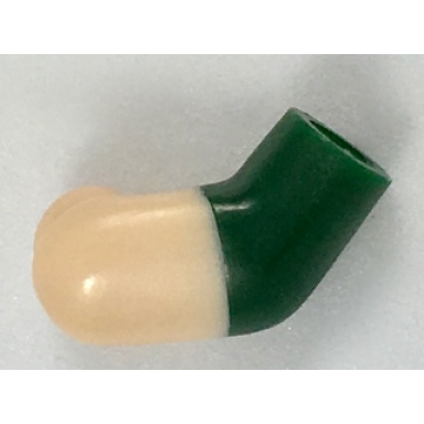 dark green arm right with molded light nougat short sleeve pattern