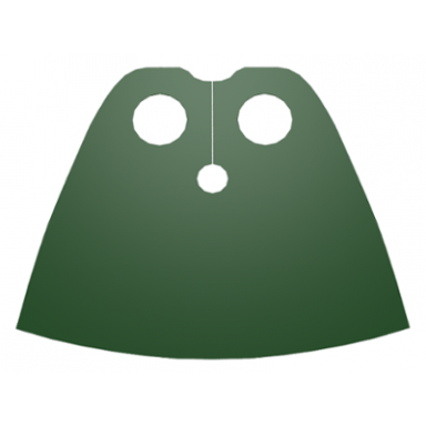 dark green minifigure cape cloth very short - traditional starched fabric
