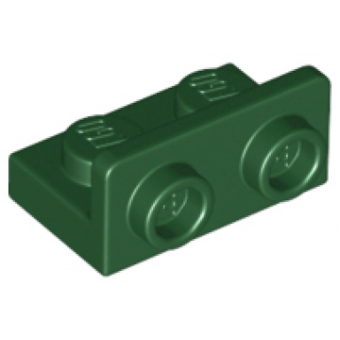 dark green bracket 1 x 2 - 1 x 2 inverted